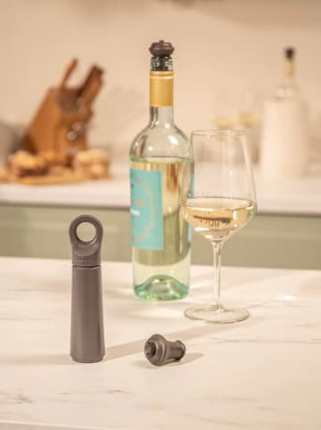 Vacu Vin 2tlg. Weinpumpen-Set ''Loop'' in Grau