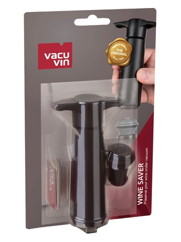 Vacu Vin 2-delige wijnpompset zwart