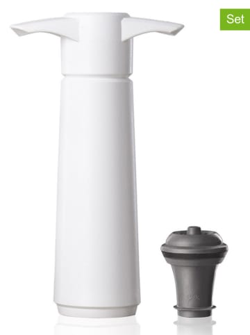 Vacu Vin 2-delige wijnpompset wit