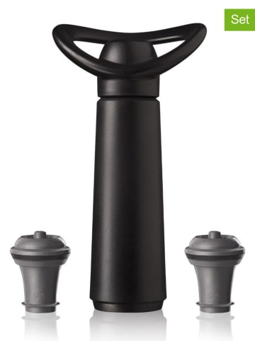 Vacu Vin 3tlg. Weinpumpen-Set in Schwarz