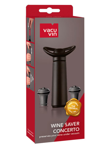 Vacu Vin 3tlg. Weinpumpen-Set in Schwarz