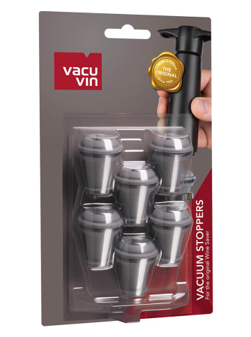 Vacu Vin Korki (6 szt.) w kolorze szarym do wina