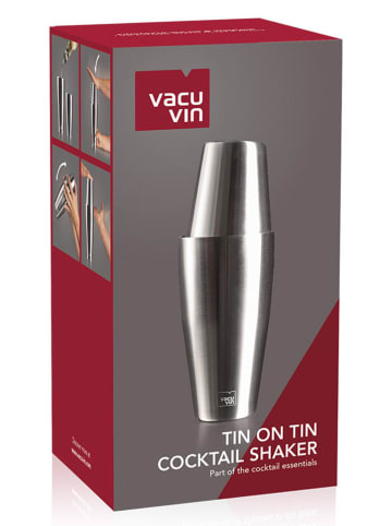 Vacu Vin Shaker "Tin on Tin" w kolorze srebrnym do koktajli - 700 ml