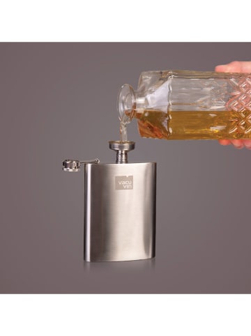 Vacu Vin Taschenflasche in Silber - 230 ml