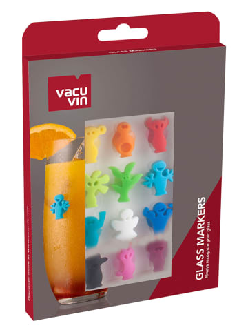 Vacu Vin Znaczniki (12 szt.) "Party People" w różnych kolorach do szklanek