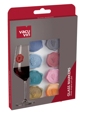 Vacu Vin Znaczniki (8 szt.) "Classic" w różnych kolorach do szklanek