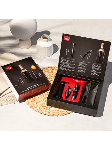 Vacu Vin 4-delige wijnaccessoireset "Premium" zwart
