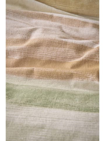 ariadne Flanellen beddengoedset "Colour Play" wit/beige/groen