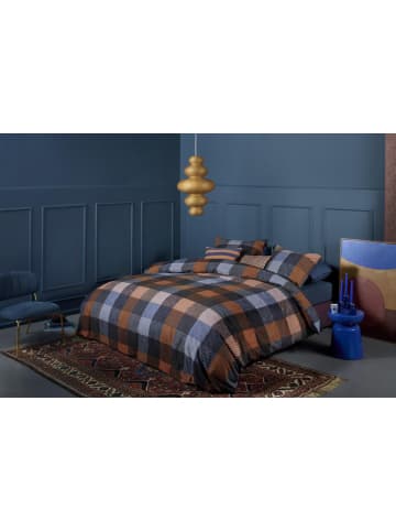 Beddinghouse Flanellen beddengoedset ''Beckett'' bruin/blauw