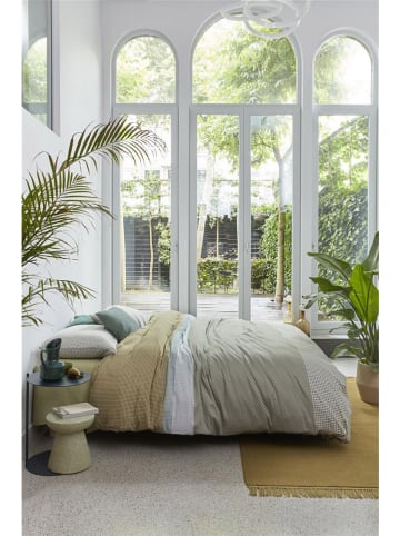 Beddinghouse Satin-Bettwäsche-Set "Bernou" in Grün/ Beige