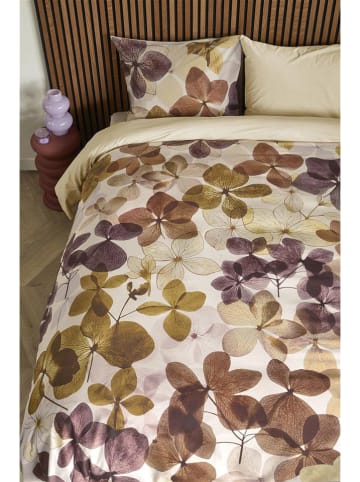 Beddinghouse Bettwäsche-Set "Cilla" in Creme/ Braun/ Lila