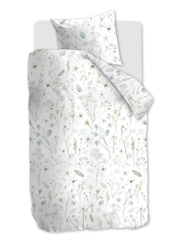 Beddinghouse Satin-Bettwäsche-Set "Emeli" in Weiß/ Hellblau