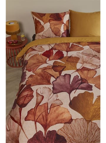Beddinghouse Satijnen beddengoedset "Sue Terra" oranje/crème