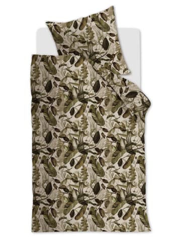 At Home Renforcé beddengoedset "All Leaves" groen