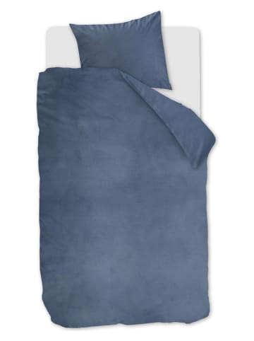 At Home Cord-Bettwäsche-Set "Cosy" in Blau