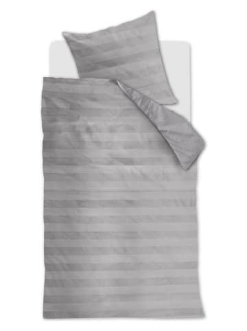 At Home Komplet pościeli aksamitnej "Soft Shine" w kolorze szarym