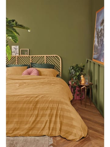 At Home Fluwelen beddengoedset "Soft Shine" geel