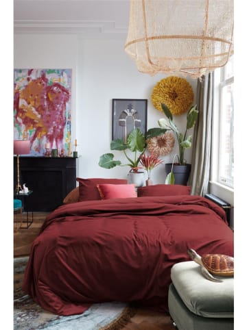 At Home Fluwelen beddengoedset "Tender" rood