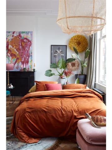 At Home Komplet pościeli aksamitnej "Tender" w kolorze pomarańczowym
