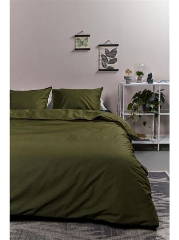 Ambiente Haus Komplet pościeli "Uni" w kolorze oliwkowym