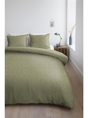 Ambiante Komplet pościeli satynowej "Makoyna" w kolorze oliwkowym