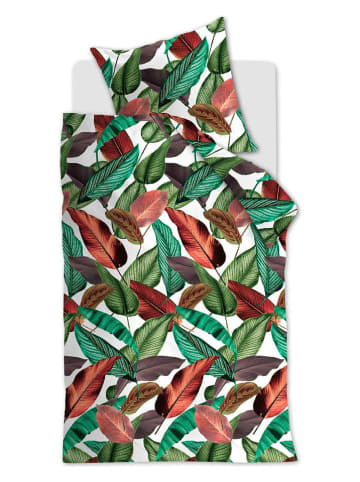 Ambiante Satijnen beddengoedset "Makoyana" groen/rood