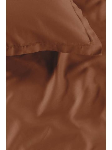 Ambiante Komplet pościeli satynowej "Uni" w kolorze jasnobrązowym