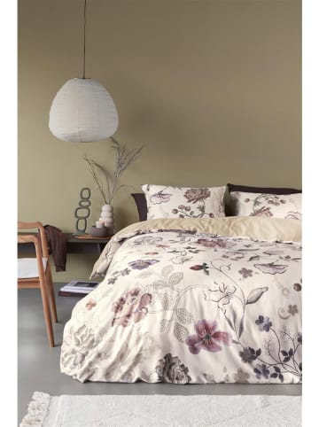 Beddinghouse Satin-Bettwäsche-Set "Camille" in Weiß/ Lila/ Beige