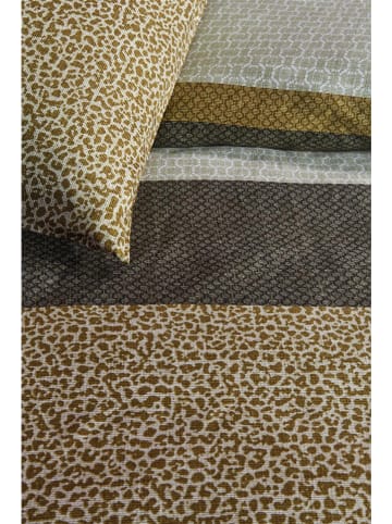 Beddinghouse Komplet pościeli satynowej "Darren" w kolorze żółto-zielonym