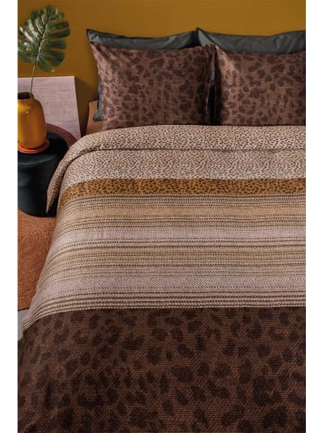 Beddinghouse Satijnen beddengoedset "Feis" bruin/lichtbruin