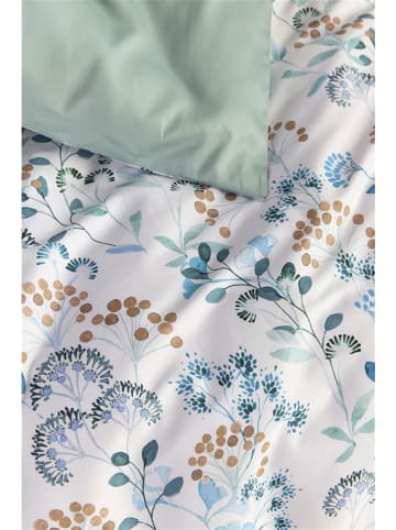 Beddinghouse Satin-Bettwäsche-Set "Hedwig" in Weiß/ Hellblau