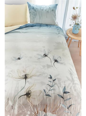 Beddinghouse Satijnen beddengoedset "Isabelle" lichtblauw/wit