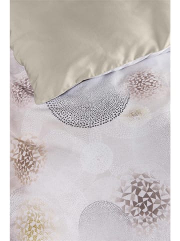 Beddinghouse Satijnen beddengoedset "Jorg" wit/grijs