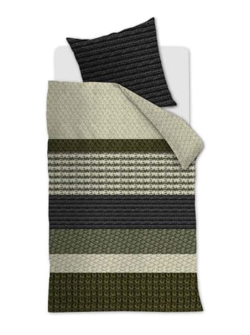 Beddinghouse Komplet pościeli flanelowej "Lance" w kolorze zielonym