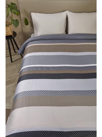 Beddinghouse Satijnen beddengoedset "Lennart" beige/blauw