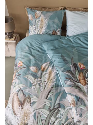 Beddinghouse Satijnen beddengoedset "Liese" lichtblauw/beige