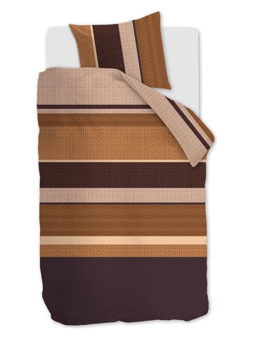 Beddinghouse Komplet pościeli satynowej "Marli" w kolorze jasnobrązowym