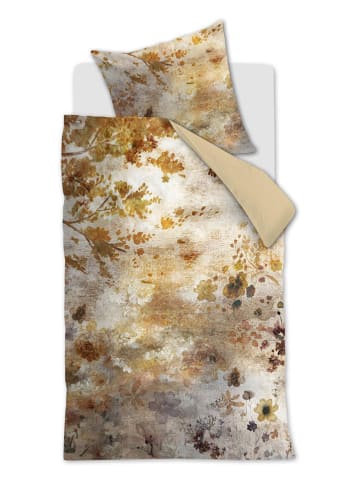 Beddinghouse Satin-Bettwäsche-Set "The Ivy" in Beige