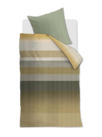 Beddinghouse Satijnen beddengoedset "Theo" groen/grijs