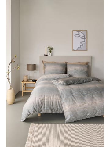 Beddinghouse Komplet pościeli satynowej "Vik" w kolorze niebiesko-szarym