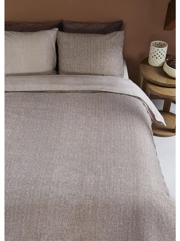 Rivièra Maison Komplet pościeli "Chevron" w kolorze jasnobrązowym