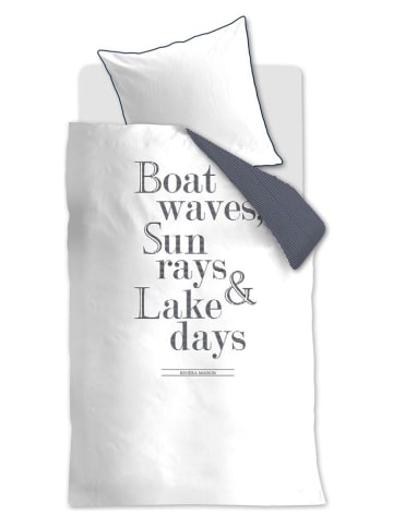 Rivièra Maison Komplet pościeli "Lake Days" w kolorze biało-granatowym