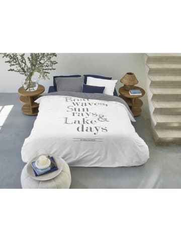 Rivièra Maison Bettwäsche-Set "Lake Days" in Weiß/ Dunkelblau