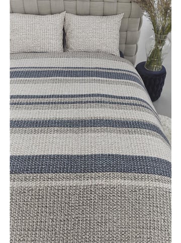 Rivièra Maison Komplet pościeli "Rattan" w kolorze beżowo-granatowym