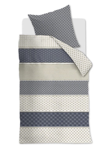 Rivièra Maison Beddengoedset "Ropes" wit/donkerblauw