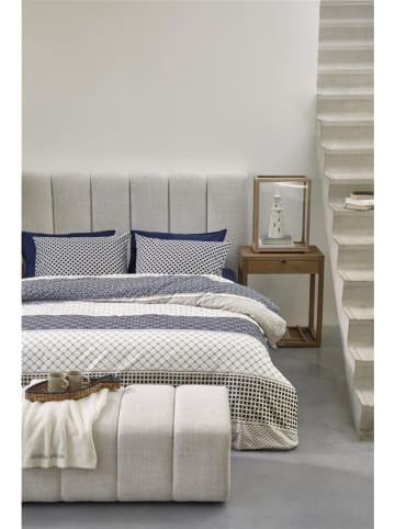 Rivièra Maison Bettwäsche-Set "Ropes" in Weiß/ Dunkelblau