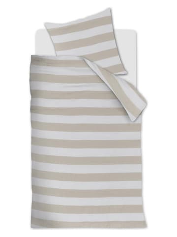 Rivièra Maison Komplet pościeli "Striped" w kolorze beżowo-białym