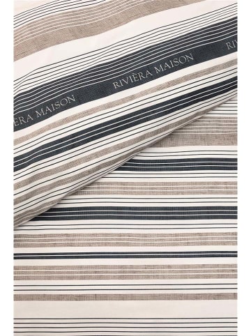 Rivièra Maison Komplet pościeli "Sturdy" w kolorze beżowo-granatowym