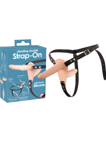Orion Umschnallvibrator "Double Strap-On" in Beige