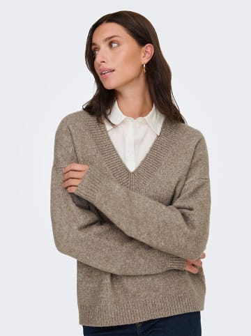 JDY Sweter w kolorze szarobrązowym